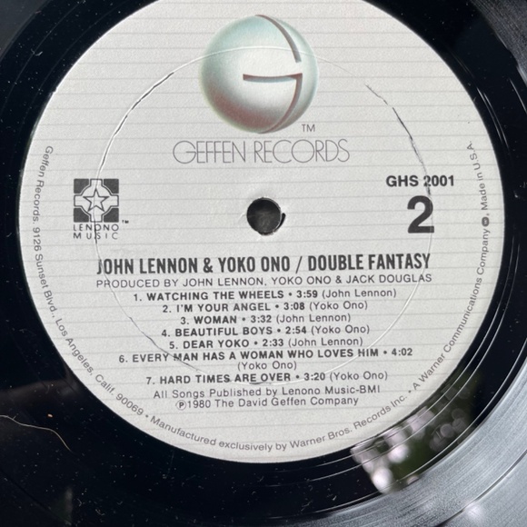 Double Fantasy John Lennon & Yoko Ono Vinyl Record Geffen Records GHS 2001 - Picture 9 of 10